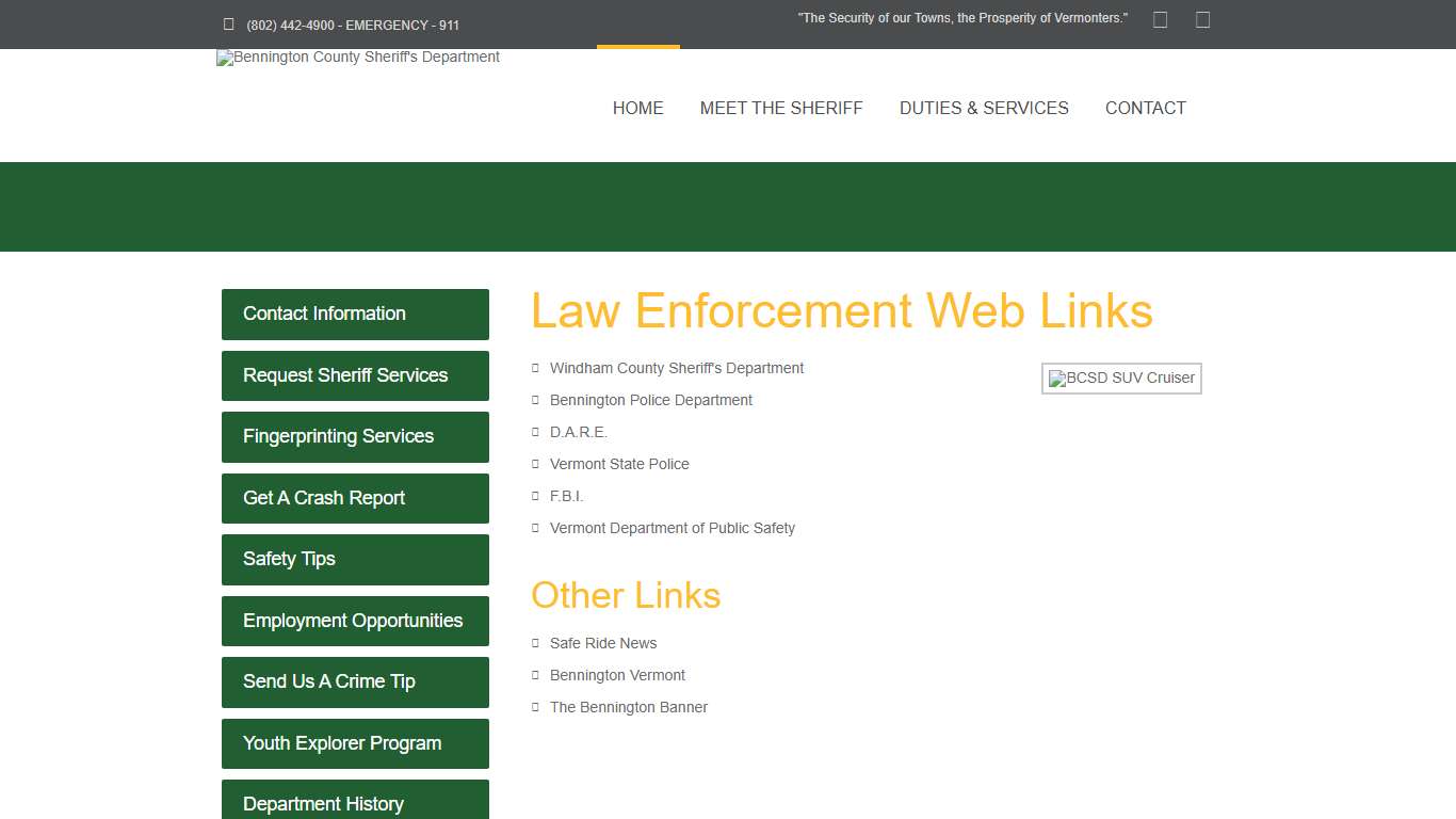 Law Enforcement Web Links